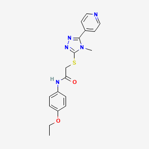 molecular formula C18H19N5O2S B3579208 N-(4-ethoxyphenyl)-2-{[4-methyl-5-(pyridin-4-yl)-4H-1,2,4-triazol-3-yl]sulfanyl}acetamide 