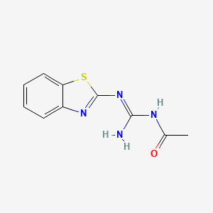 molecular formula C10H10N4OS B3579231 N-[(Z)-AMINO[(1,3-BENZOTHIAZOL-2-YL)AMINO]METHYLIDENE]ACETAMIDE 