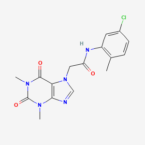 molecular formula C16H16ClN5O3 B3579249 N-(5-chloro-2-methylphenyl)-2-(1,3-dimethyl-2,6-dioxo-1,2,3,6-tetrahydro-7H-purin-7-yl)acetamide 