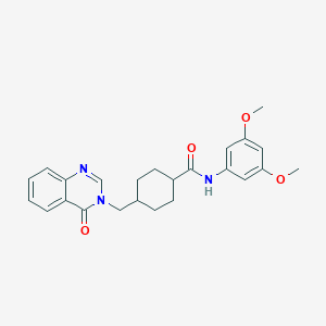 molecular formula C24H27N3O4 B357951 N-(3,5-dimethoxyphenyl)-4-[(4-oxoquinazolin-3-yl)methyl]cyclohexane-1-carboxamide CAS No. 879475-41-9