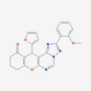 12-(2-furyl)-2-(2-methoxyphenyl)-8,9,10,12-tetrahydro-11H-chromeno[3,2-e][1,2,4]triazolo[1,5-c]pyrimidin-11-one