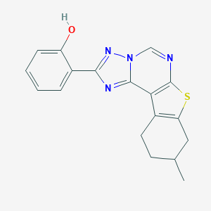 2-(9-Methyl-8,9,10,11-tetrahydro[1]benzothieno[3,2-e][1,2,4]triazolo[1,5-c]pyrimidin-2-yl)phenol