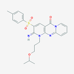 2-imino-1-(3-isopropoxypropyl)-3-[(4-methylphenyl)sulfonyl]-1,2-dihydro-5H-dipyrido[1,2-a:2,3-d]pyrimidin-5-one