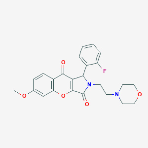 1-(2-Fluorophenyl)-6-methoxy-2-(2-morpholinoethyl)-1,2-dihydrochromeno[2,3-c]pyrrole-3,9-dione