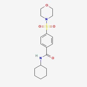 molecular formula C17H24N2O4S B3579849 N-CYCLOHEXYL-4-(MORPHOLINE-4-SULFONYL)BENZAMIDE 