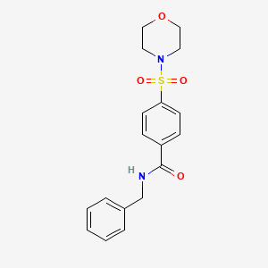 molecular formula C18H20N2O4S B3579853 N-benzyl-4-morpholin-4-ylsulfonylbenzamide 