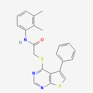 molecular formula C22H19N3OS2 B3579960 N-(2,3-dimethylphenyl)-2-[(5-phenylthieno[2,3-d]pyrimidin-4-yl)thio]acetamide 