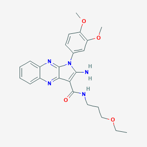 2-amino-1-(3,4-dimethoxyphenyl)-N-(3-ethoxypropyl)-1H-pyrrolo[2,3-b]quinoxaline-3-carboxamide