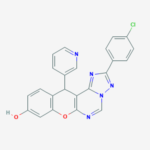 2-(4-chlorophenyl)-12-(3-pyridinyl)-12H-chromeno[3,2-e][1,2,4]triazolo[1,5-c]pyrimidin-9-ol