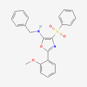 molecular formula C23H20N2O4S B3580015 N-benzyl-2-(2-methoxyphenyl)-4-(phenylsulfonyl)-1,3-oxazol-5-amine 