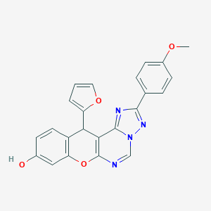 12-(2-furyl)-2-(4-methoxyphenyl)-12H-chromeno[3,2-e][1,2,4]triazolo[1,5-c]pyrimidin-9-ol