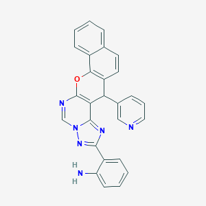2-[14-(3-pyridinyl)-14H-benzo[7,8]chromeno[3,2-e][1,2,4]triazolo[1,5-c]pyrimidin-2-yl]phenylamine