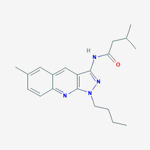 molecular formula C20H26N4O B358010 N-(1-butyl-6-methyl-1H-pyrazolo[3,4-b]quinolin-3-yl)-3-methylbutanamide CAS No. 587001-85-2