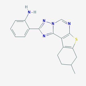 2-(9-Methyl-8,9,10,11-tetrahydro[1]benzothieno[3,2-e][1,2,4]triazolo[1,5-c]pyrimidin-2-yl)phenylamine