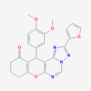 12-(3,4-dimethoxyphenyl)-2-(2-furyl)-8,9,10,12-tetrahydro-11H-chromeno[3,2-e][1,2,4]triazolo[1,5-c]pyrimidin-11-one