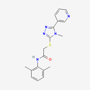 molecular formula C18H19N5OS B3580206 N-(2,6-dimethylphenyl)-2-{[4-methyl-5-(pyridin-3-yl)-4H-1,2,4-triazol-3-yl]sulfanyl}acetamide 
