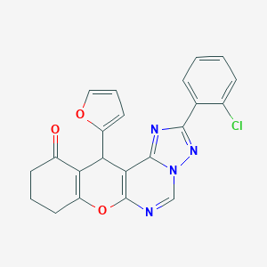 2-(2-chlorophenyl)-12-(2-furyl)-8,9,10,12-tetrahydro-11H-chromeno[3,2-e][1,2,4]triazolo[1,5-c]pyrimidin-11-one