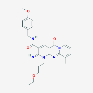 1-(3-ethoxypropyl)-2-imino-N-(4-methoxybenzyl)-10-methyl-5-oxo-1,5-dihydro-2H-dipyrido[1,2-a:2,3-d]pyrimidine-3-carboxamide