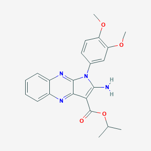 molecular formula C22H22N4O4 B358056 isopropyl 2-amino-1-(3,4-dimethoxyphenyl)-1H-pyrrolo[2,3-b]quinoxaline-3-carboxylate CAS No. 497940-32-6