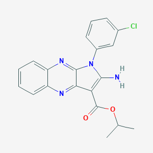 molecular formula C20H17ClN4O2 B358059 Propan-2-yl 2-amino-1-(3-chlorophenyl)pyrrolo[3,2-b]quinoxaline-3-carboxylate CAS No. 498536-95-1