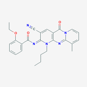 N-(7-Butyl-5-cyano-11-methyl-2-oxo-1,7,9-triazatricyclo[8.4.0.03,8]tetradeca-3(8),4,9,11,13-pentaen-6-ylidene)-2-ethoxybenzamide