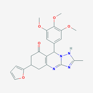 6-(furan-2-yl)-2-methyl-9-(3,4,5-trimethoxyphenyl)-5,6,7,9-tetrahydro-1H-[1,2,4]triazolo[5,1-b]quinazolin-8-one