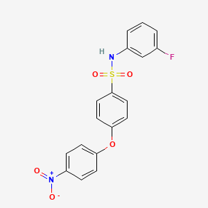 molecular formula C18H13FN2O5S B3580694 N-(3-fluorophenyl)-4-(4-nitrophenoxy)benzenesulfonamide 
