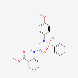 molecular formula C24H24N2O6S B3580712 methyl 2-{[N-(4-ethoxyphenyl)-N-(phenylsulfonyl)glycyl]amino}benzoate 