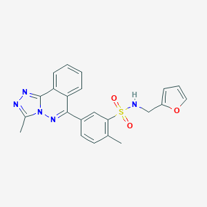 molecular formula C22H19N5O3S B358092 N-(2-furylmethyl)-2-methyl-5-(3-methyl[1,2,4]triazolo[3,4-a]phthalazin-6-yl)benzenesulfonamide CAS No. 727675-61-8