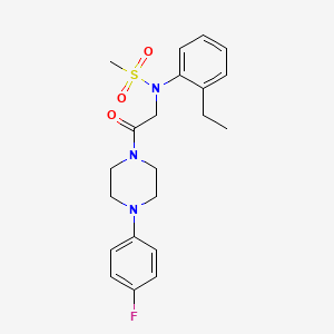 molecular formula C21H26FN3O3S B3580962 N-(2-ethylphenyl)-N-{2-[4-(4-fluorophenyl)-1-piperazinyl]-2-oxoethyl}methanesulfonamide 