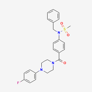 molecular formula C25H26FN3O3S B3581013 N-benzyl-N-(4-{[4-(4-fluorophenyl)-1-piperazinyl]carbonyl}phenyl)methanesulfonamide 