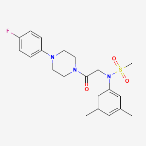 molecular formula C21H26FN3O3S B3581017 N-(3,5-dimethylphenyl)-N-{2-[4-(4-fluorophenyl)-1-piperazinyl]-2-oxoethyl}methanesulfonamide 