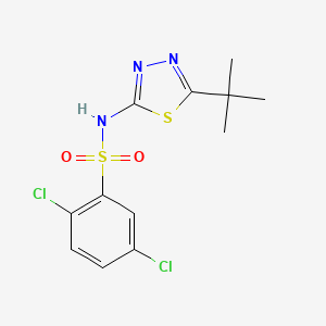 molecular formula C12H13Cl2N3O2S2 B3581071 N-(5-tert-butyl-1,3,4-thiadiazol-2-yl)-2,5-dichlorobenzenesulfonamide 