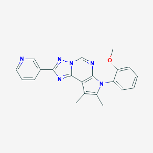 B358141 2-[8,9-dimethyl-2-(3-pyridinyl)-7H-pyrrolo[3,2-e][1,2,4]triazolo[1,5-c]pyrimidin-7-yl]phenyl methyl ether CAS No. 903853-84-9