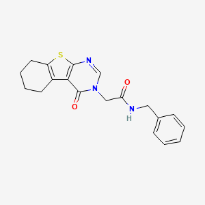 molecular formula C19H19N3O2S B3581488 N-benzyl-2-(4-oxo-5,6,7,8-tetrahydro[1]benzothieno[2,3-d]pyrimidin-3(4H)-yl)acetamide 