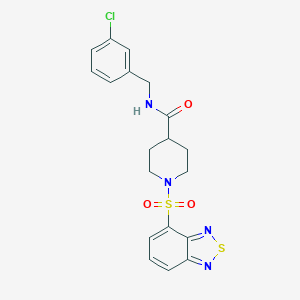 molecular formula C19H19ClN4O3S2 B358164 1-(2,1,3-benzothiadiazol-4-ylsulfonyl)-N-(3-chlorobenzyl)-4-piperidinecarboxamide CAS No. 903204-20-6