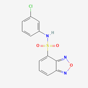 molecular formula C12H8ClN3O3S B3581707 N-(3-chlorophenyl)-2,1,3-benzoxadiazole-4-sulfonamide 