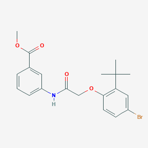 molecular formula C20H22BrNO4 B3581765 methyl 3-{[(4-bromo-2-tert-butylphenoxy)acetyl]amino}benzoate 