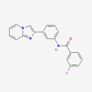 molecular formula C20H14IN3O B3581892 N-(3-imidazo[1,2-a]pyridin-2-ylphenyl)-3-iodobenzamide 