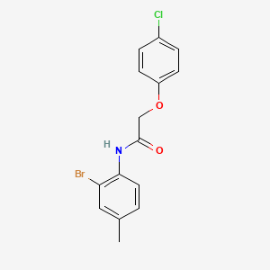 molecular formula C15H13BrClNO2 B3582088 N-(2-bromo-4-methylphenyl)-2-(4-chlorophenoxy)acetamide 