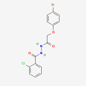 molecular formula C15H12BrClN2O3 B3582104 N'-[(4-bromophenoxy)acetyl]-2-chlorobenzohydrazide 