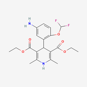molecular formula C20H24F2N2O5 B3582149 diethyl 4-[5-amino-2-(difluoromethoxy)phenyl]-2,6-dimethyl-1,4-dihydropyridine-3,5-dicarboxylate 