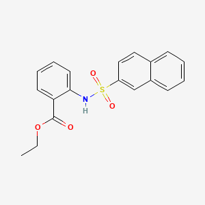 molecular formula C19H17NO4S B3582253 ethyl 2-[(2-naphthylsulfonyl)amino]benzoate 