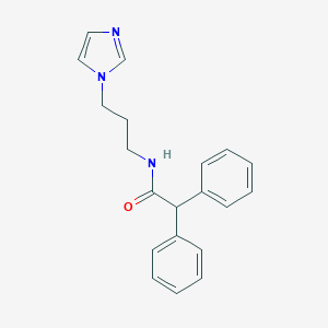 molecular formula C20H21N3O B358232 N-(3-imidazol-1-ylpropyl)-2,2-diphenylacetamide CAS No. 93668-70-3