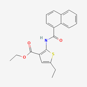 molecular formula C20H19NO3S B3582321 ethyl 5-ethyl-2-(1-naphthoylamino)-3-thiophenecarboxylate 