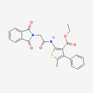 molecular formula C24H20N2O5S B3582385 Ethyl 2-[[2-(1,3-dioxoisoindol-2-yl)acetyl]amino]-5-methyl-4-phenylthiophene-3-carboxylate 