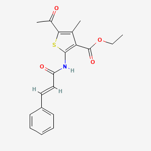 molecular formula C19H19NO4S B3582555 ethyl 5-acetyl-2-(cinnamoylamino)-4-methyl-3-thiophenecarboxylate 