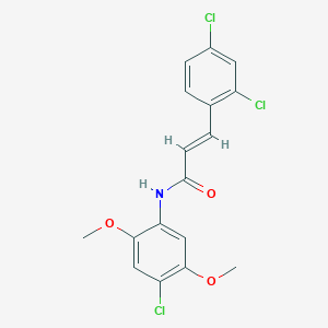 molecular formula C17H14Cl3NO3 B3582806 N-(4-chloro-2,5-dimethoxyphenyl)-3-(2,4-dichlorophenyl)acrylamide 