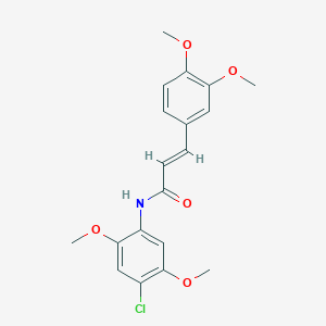molecular formula C19H20ClNO5 B3582812 N-(4-chloro-2,5-dimethoxyphenyl)-3-(3,4-dimethoxyphenyl)acrylamide 