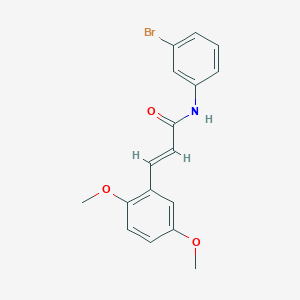 molecular formula C17H16BrNO3 B3582848 N-(3-bromophenyl)-3-(2,5-dimethoxyphenyl)acrylamide 